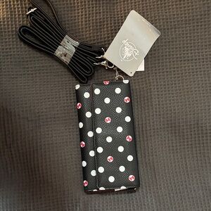Disney Black and White Polka Dot Crossbody Bag NWT